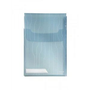 Genişleyebilen 3’lü A4 Dosya - Mavi Şeffaf