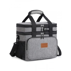 Genişleyebilen Termal Yemek Taşıma Çantası - Çift Bölmeli