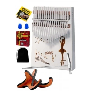 Gerçek Ağaç Kalimba - 17 Tuşlu Müzik Seti