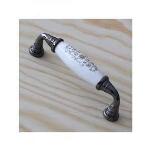 Gerçek Porselen Beyaz Füme Mutfak Kulp