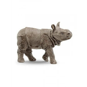 Gerçekçi Hint Gergedanı Yavrusu Oyuncak Figürü