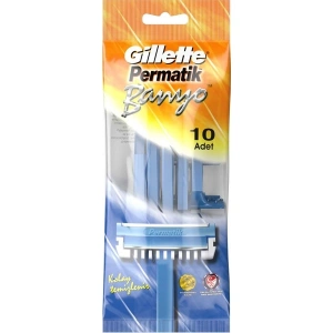Gillette Permatik 10 Adet Banyo Kullan At Tıraş Bıçağı Ergonomik Tasarımlı Hassas Cilt Dostu