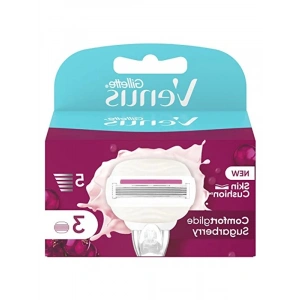 Gillette Venus Comfortglide Sugarberry Yedek Bıçak, Kadınlar için, 5 Bıçaklı, 3 Adet