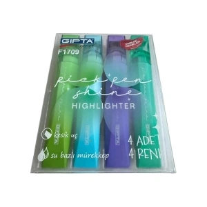 Gıpta Fosforlu Kalem Pickpen Shine 4 Renk Set Açık Renk F170900