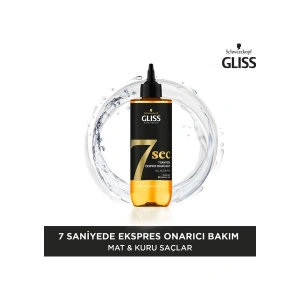 Gliss 7sec Ekspres Onarıcı Bakım Mat ve Kuru Saçlar İçin 200 ml Oleik Asit ve Marula Yağı
