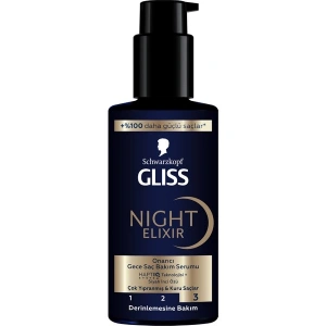 Gliss Onarıcı Gece Saç Serumu 100 ml – HaptIQ Teknolojisi ve Bitkisel İçerik ile Gece Boyu Yoğun Onarım ve Parlaklık