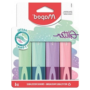 Glitter Pastel Renkli Fosforlu Kalem Seti, 4lü