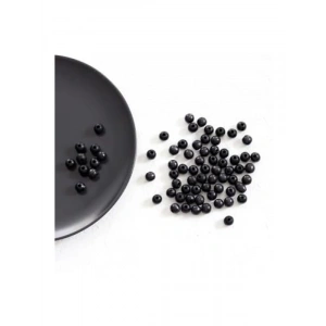 Gotik Tarzda Siyah Tahta Boncuk - 50 Gr