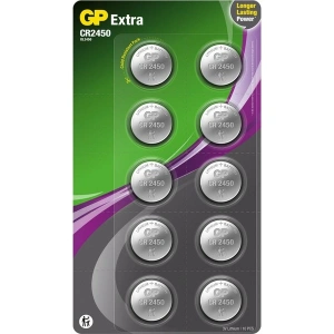 GP CR2450-10 3V Lityum Düğme Pil 10lu Paket