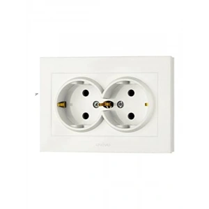 Grano Beyaz İkili Topraklı Priz,