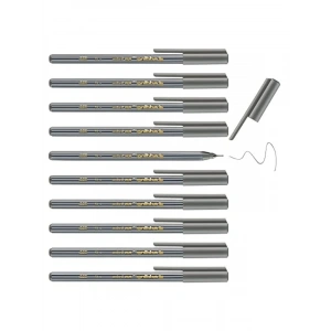 Gri Fineliner Kalem Seti - 0,3 mm Uç, 10 Adet