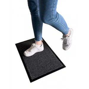 Gri Kapı Önü Nem ve Toz Alıcı Paspas, 40x60 cm Boyutunda