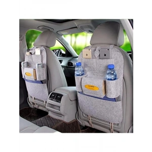 Gri Oto Koltuk Arkası Organizer - Keçe Koruyucu