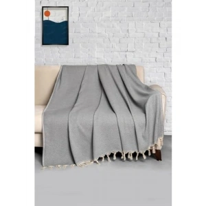 Gri Renk Trendy Koltuk Örtüsü - 170 x 300 cm