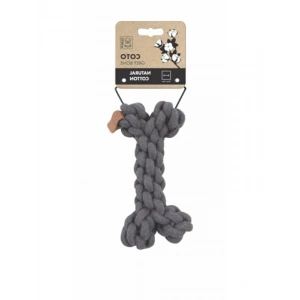 Gri Renkli 19cm Örgü Kemik Oyuncak