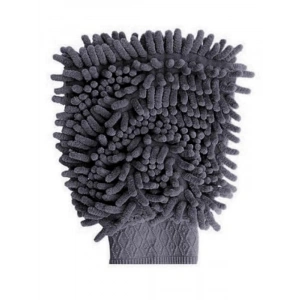 Gri Renkli Mikrofiber Oto Yıkama Eldiveni, 20 x 24 cm