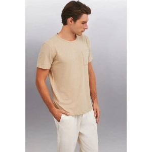 Grimelange CONNER Erkek Oversize Bej T-Shirt