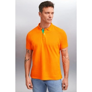 Grimelange MATHEW Erkek Turuncu Polo Yaka T-shirt