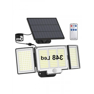 Güneş Enerjili Hareket Sensörlü Aydınlatma, 348 LED