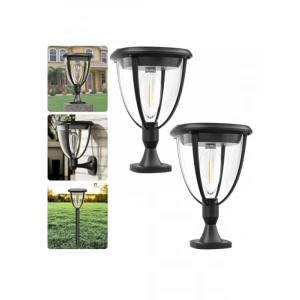 Güneş Enerjili LED Aydınlatma - 2 Adet