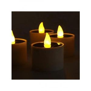 Güneş Enerjili Solar LED Mum, Dış Mekan Aydınlatması, 6 Adet