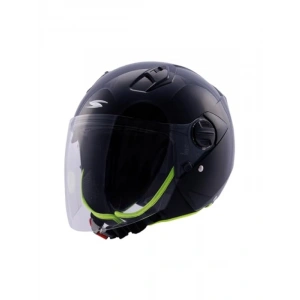 Güvenli Açık Motosiklet Kaskı Pearl Black