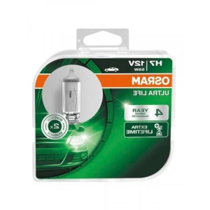 H7 Far Ampulü, 12V 55W, Uzun Süreli Kullanım için 2li Paket