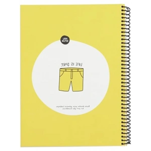 Hafif Kağıt Stickerli Defter, 80 Yaprak Kareli, 18.5x25cm