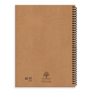 Hafif Spiralli A6 Okul Defteri - Kraft Kapak, 140 Sayfa