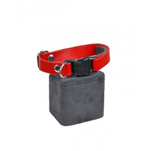 Hakiki Deri Kedi ve Köpek Tasması - Kırmızı