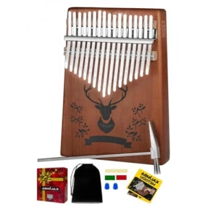 Hakiki Maun Ağacı 17 Tuşlu Kalimba Seti (Türkçe Metod Çanta Çekiç)