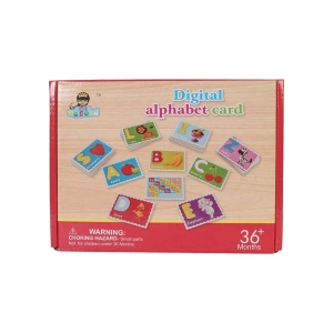 Hamaha Ahşap Ingilizce Alfabe Kartları – 26 Parça Flash Cards (A-Z), Okul Öncesi 3+ Yaş