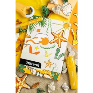 Hardal Sarısı Desenli Defter Seti