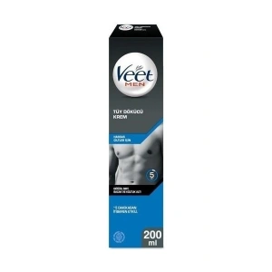 Hassas Ciltler İçin Veet Men Tüy Dökücü Krem 200 ml Dermatolojik Olarak Test Edilmiştir
