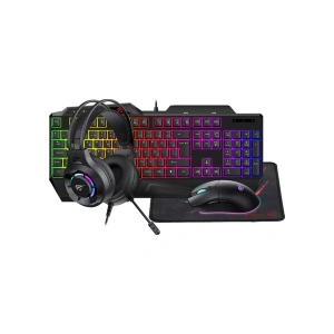 Havit Gamenote KB905CM-TUR 4lü Gaming Set – Klavye, Mouse, Kulaklık, Mousepad – Rainbow Aydınlatma, Türkçe Q, Pc Uyumlu