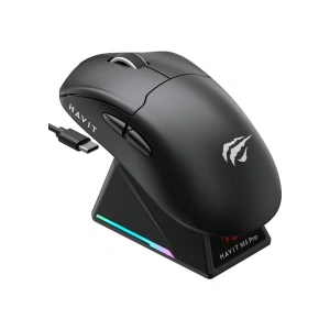 Havit Gamenote M5 Pro Superlight Kablosuz Gaming Mouse - 30.000 Dpı, PAW3950 - Rgb Şarj Standlı - Ekranlı