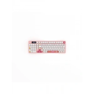 Hawk Gaming HK258 Membrane LCD RGB Kablosuz/Bluetooth Siyah Turuncu Full Türkçe Gaming Klavye (Beyaz Pembe)