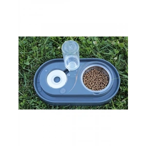 Hazneli Kedi-Köpek Mama ve Su Kabı Seti 1000ml