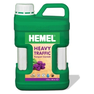 Hemel Heavy Traffic A+B Bileşen Ipek Mat Dayanıklı Zemin Parke Verniği 5,5 Lt