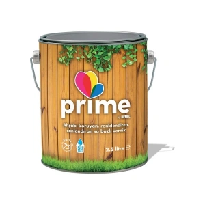 HEMEL Prime Su Bazlı Renkli Ahşap Vernik - 2,5 Lt Burma