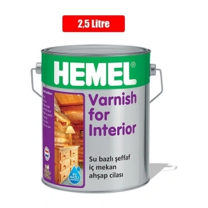 Hemel Varnish For Interior Su Bazlı - Aqua Lambri Cila Iç Mekan 2.5 Lt