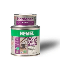 Hemel Wood Oil 2c-Ahşaplar Için Çift Komponentli Yağ Lıght GREY-0,300 Lt