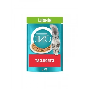 Hindi Etli Kısırlaştırılmış Kediler İçin Yaş Mama - 85 Gr, 26 Adet