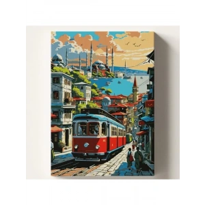 Hobi Seti - Sayılarla Boyama Tuvali İstanbul Temalı (40x50 cm)