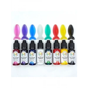 HOBİFLEX EPOKSİ REÇİNE SIVI PİGMENT BOYA TRANSPARAN SET 8 RENK 20 ML (160 ml)
