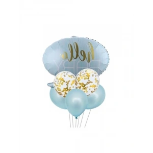 Hoş Geldin Bebek Balon Seti - Blue Party Temalı Süslemeler