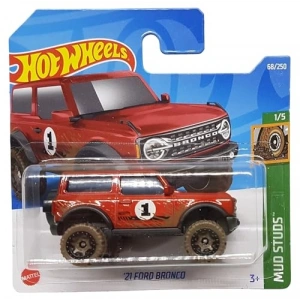 Hot Wheels - ´21 Ford Bronco - Mud Studs 1/5 - HCW91 - Short Card - Arazi aracı - kırmızı - Mattel 2022
