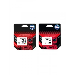 HP F6V25AE + F6V24AE 652 Siyah + Renkli Kartuş Seti