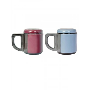 İçi Çelik Dışı Plastik Kupa, Kırmızı/Mavi, 500 ml