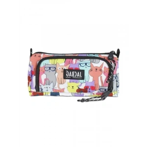 İki Bölmeli Kalem Kutusu, Sarı Kedi Desenli Pratik Tasarım